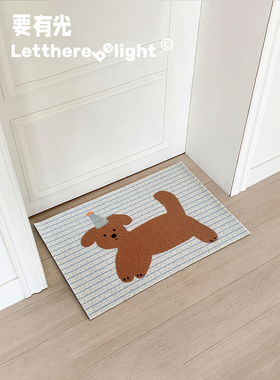 可爱风小猫小狗丝圈入户垫门厅脚垫防尘垫耐脏好打理猫抓垫猫砂垫