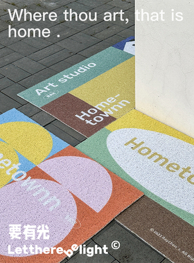 设计师款复古丝圈入户垫门厅脚垫防尘垫耐脏换鞋垫猫抓垫猫砂盆垫