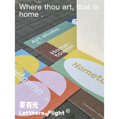 设计师款复古丝圈入户垫门厅脚垫防尘垫耐脏换鞋垫猫抓垫猫砂盆垫