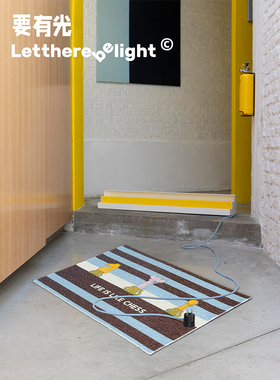 要有光原创简约丝圈入户垫门厅脚垫防尘垫耐脏好打理猫抓垫猫砂垫