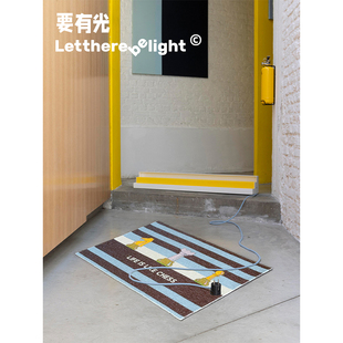 要有光原创简约丝圈入户垫门厅脚垫防尘垫耐脏好打理猫抓垫猫砂垫