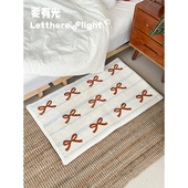 网红ins少女卧室地毯蝴蝶结床边毯飘窗垫脚垫懒人沙发地垫仿羊绒