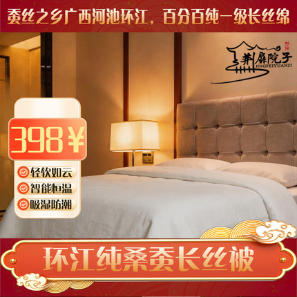 广西蚕丝被桑蚕丝长丝绵优等100%纯棉夏凉被四季通用轻薄透气不燥