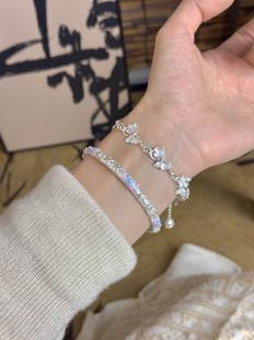 兮语「花神」足银9999手镯女新中式 古法珐琅梅花闭口镯本命年