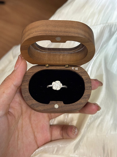 兮语「花枝」足银999.9玫瑰花戒指女古法纯银新中式国风礼物