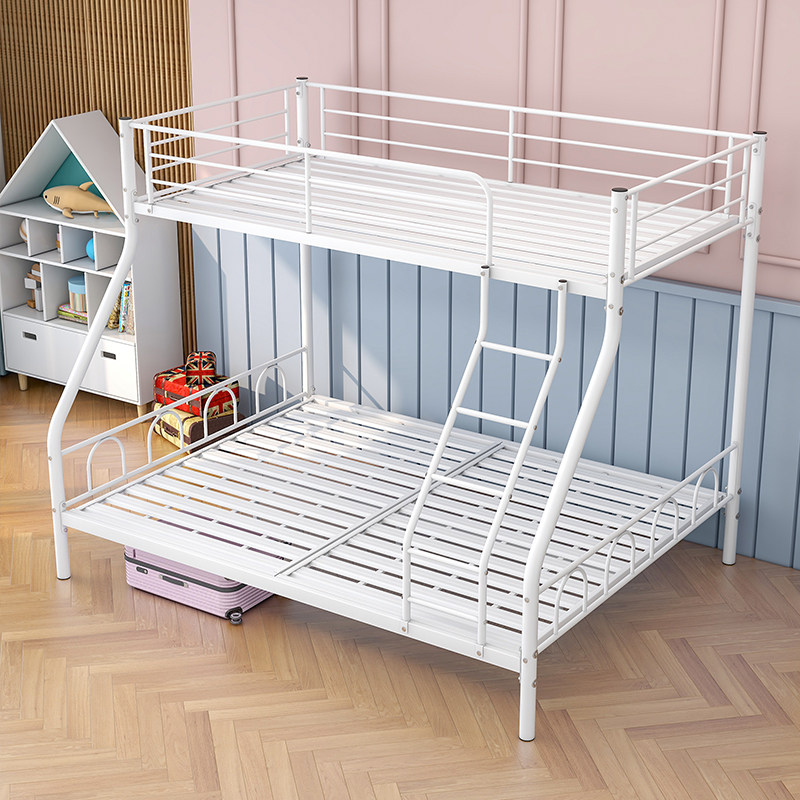 上新铁艺床上下铺双层床子母专用宿舍大人儿童铁架床梯形高低床简