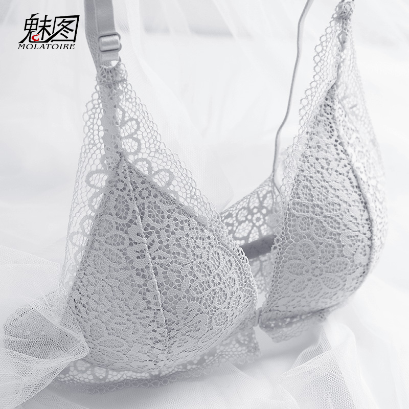 满49元可用10元优惠券法式蕾丝女三角杯超薄款性感文胸