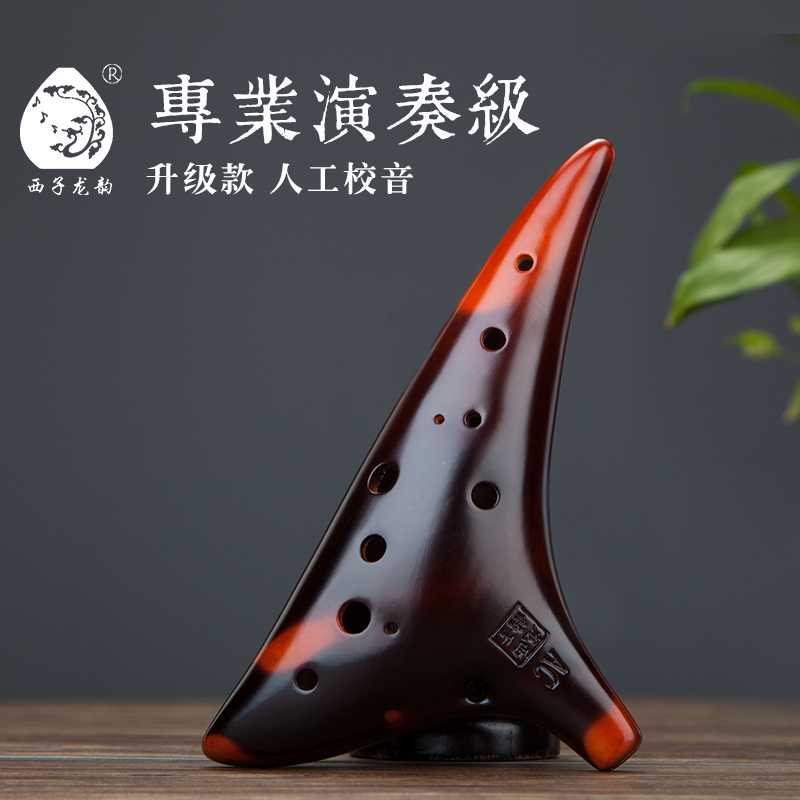 西子龙韵12孔AC陶笛熏烧初学专用