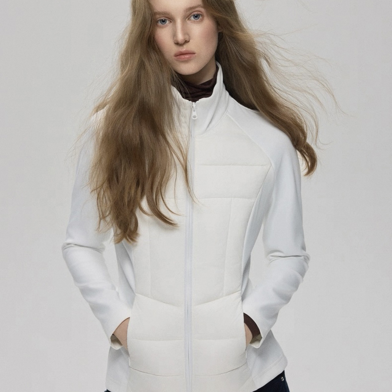 可外穿可内搭爆款羽绒一衣一码带朔源修身显瘦百搭瑜伽服保暖外套