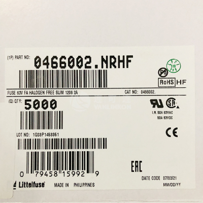 0466002.NRHF LITTELFUSE保险丝 现货供应