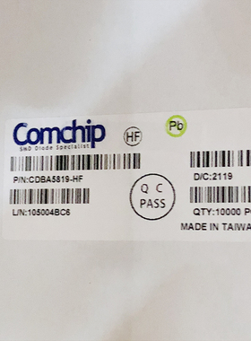 CDBA5819-HF COMCHIP 二极管-整流器 现货供应