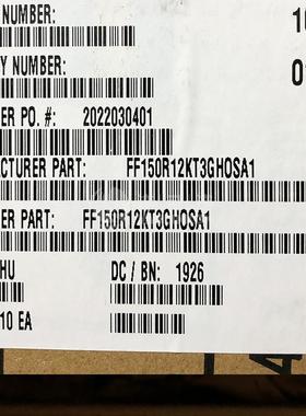 FF150R12KT3GHOSA1 Infineon 集成电路(IC) 现货供应