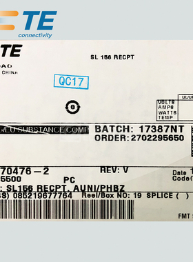 770476-2 TYCO泰科TE安普AMP连接器 接插件 端子 24-18AWG 现货