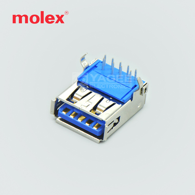 48405-0003 484050003莫仕molex USB3.0 接头9 Contact 镀金蓝色