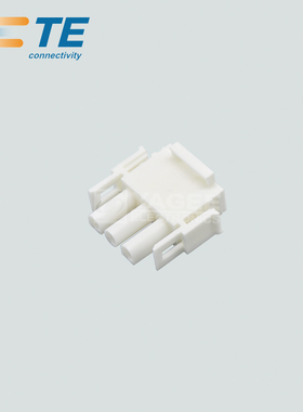 350766-4 TYCO泰科TE 安普AMP连接器 接插件 3P 塑壳 6.35mm 原装