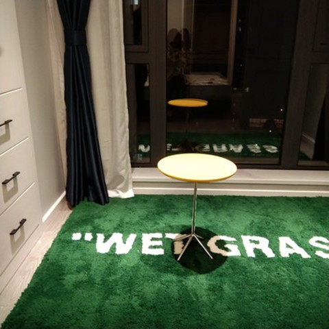 湿草地 wetgrass 地毯绿色长绒联名潮牌客厅卧室床边装饰背景