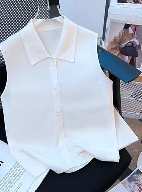 ZM0265 精纺无袖针织Polo翻领内搭打底背心