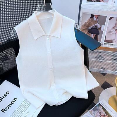 ZM0265 精纺无袖针织Polo翻领内搭打底背心
