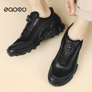 外贸原单户外运动鞋男士健步鞋缓震跑鞋一体成型高端真皮旅游鞋男