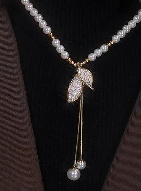 秋冬新款高级感设计珍珠项链