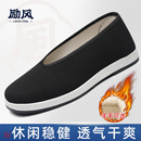 老北京布鞋 男防滑牛筋工作一脚蹬透气爸爸休闲开车圆口千层底布鞋