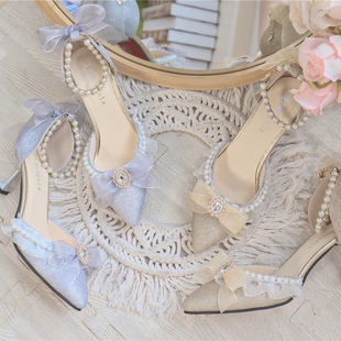 高跟 一只冲天兔永恒礼原创花嫁lolita鞋 瑕疵品