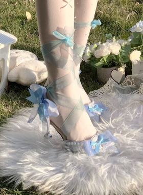 【26日12:00】柔纱舞步一只冲天兔Lolita原创甜美花嫁高跟鞋