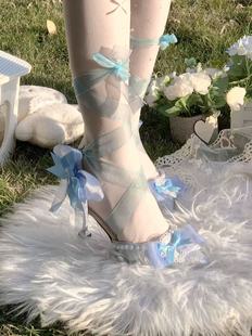 柔纱舞步一只冲天兔Lolita原创甜美花嫁高跟鞋 26日12