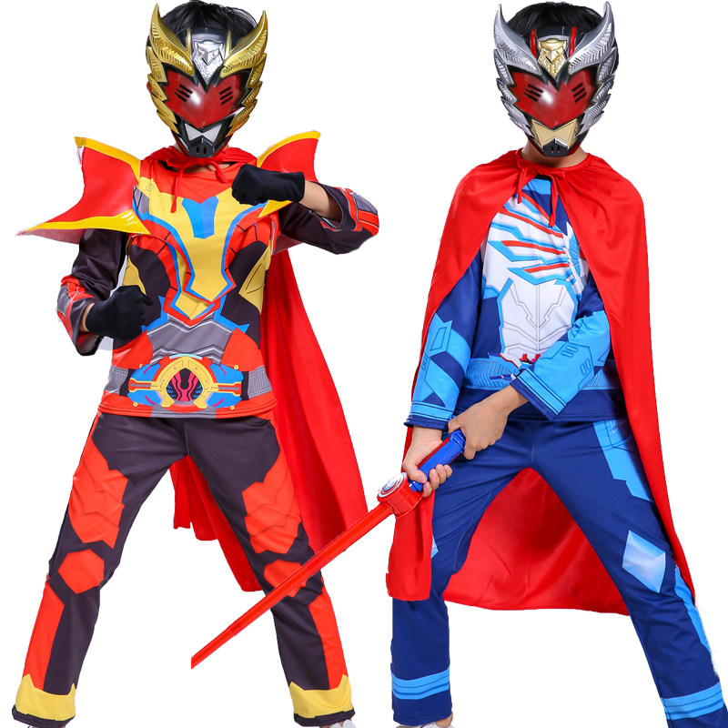 铠甲勇士套装衣服童装男万圣节儿童cos服装猎凯卡通动漫演出服装