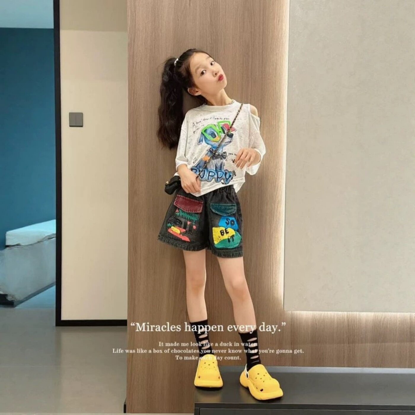 女童牛仔短裤夏装2026新款外穿儿童五分裤夏季12岁女孩大童中裤潮