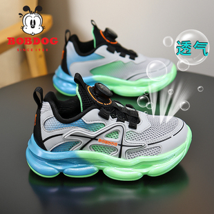 巴布豆童鞋男童运动鞋夏新款男孩跑步鞋单网镂空40码透气大码鞋子