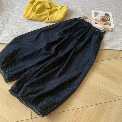 2025夏季新品chao级推荐！韩系甜美波点镂空裤子女直筒显瘦休闲裤