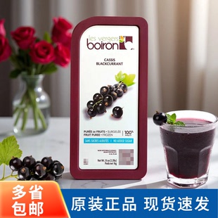 法国宝茸黑加仑黑醋栗水果泥果酱1kg果溶冰沙果茸装饰果蓉烘焙DIY