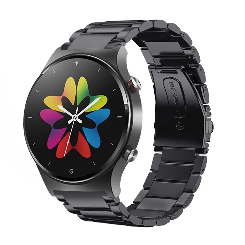 适用平凡大师智能手表带HT-30/ HT-11商务不锈钢金属米兰三株腕带