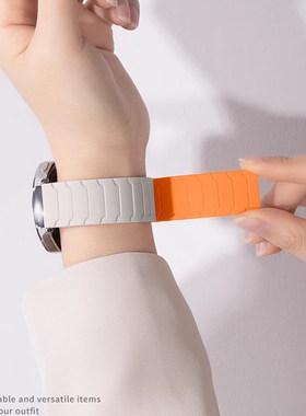 适用Amazfit华米跃我 Bip 6 硅胶磁吸手表带GTR4/GTS4/3mini铠甲