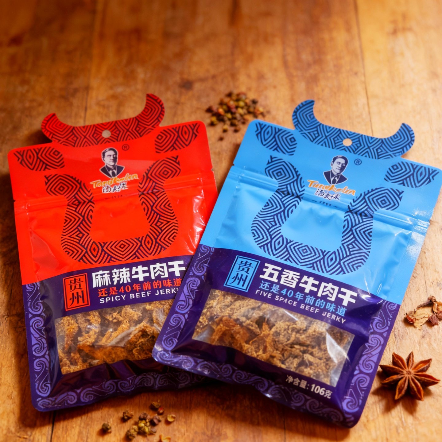 汤克林牛肉干106g贵州高原非遗特产拉毛条麻辣网红解馋年货零食