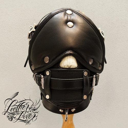 头层牛皮品塞眼罩套装成人面具