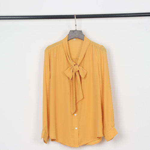 仙气气质雪纺小衫纯色上衣