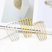 电泳保色合金47 71mm五齿发梳主体diy古风发簪发钗步摇玉簪花配件