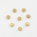 保色纯铜锆石微镶10MM多层花心DIY手工新娘头饰发簪步摇饰品配件