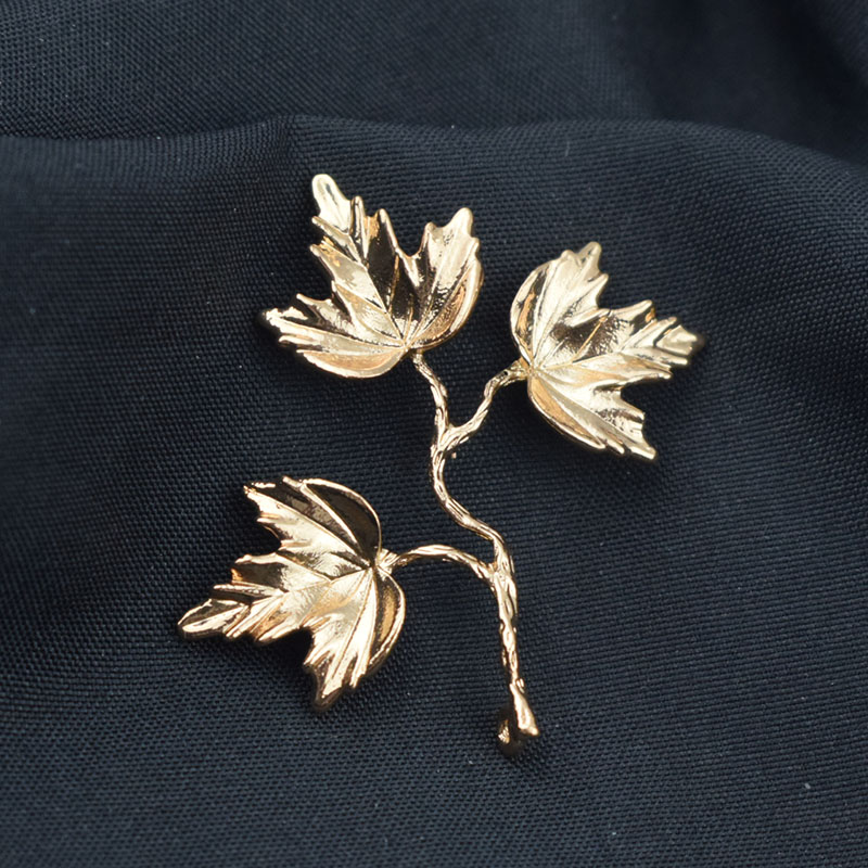 diy纯铜枫叶花枝新娘风璎珞吊片