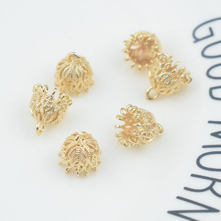 保色纯铜多孔流苏挂头配件diy发簪主体发冠发饰头饰挂件吊坠材料