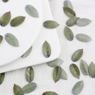 热缩带孔12*25mm小桂花叶子树叶diy手工古风新娘头饰耳饰发簪配件