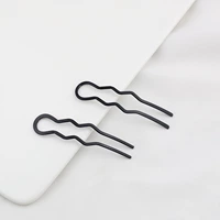 Железная заколка плоская волнистая U 16*70мм