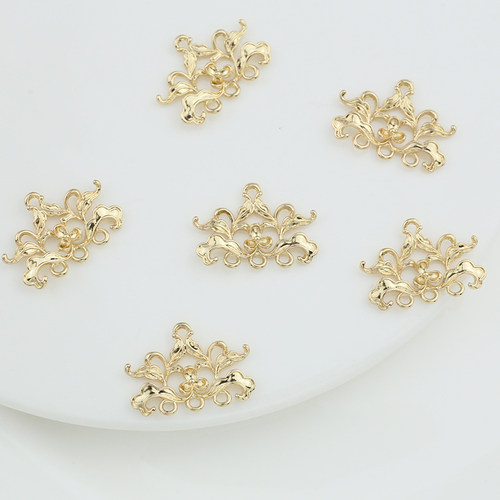 步摇流苏17*25mmdiy花藤挂件纯铜