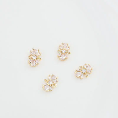 微镶锆石8*11MM蝴蝶结双吊