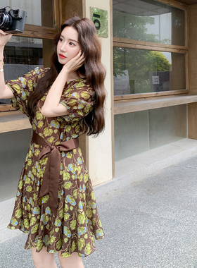 新款首发数据好 法式复古泡泡袖连衣裙-2d-2d075-p145-k199