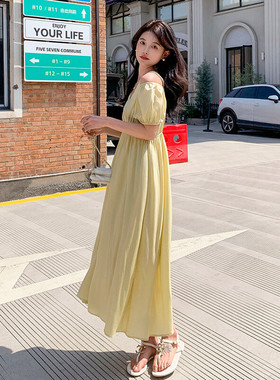 2026新款夏装现货一字领吊带显瘦连衣裙 1916-P145控218