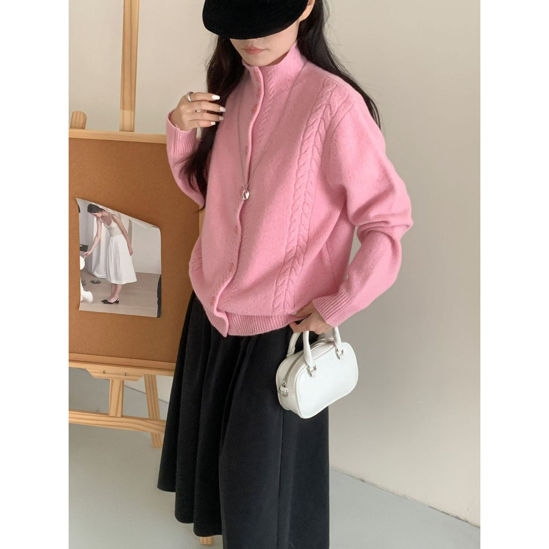 2025冬季新款100羊毛欧货时尚圆领羊毛针织开衫女毛衣潮,女装/女士精品,毛针织衫,淘宝优惠券,粉丝福利购,淘宝优惠卷