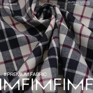 268G G&CC面料 幅宽150CM 布料 .WV初剪羊毛黑白格纹服装